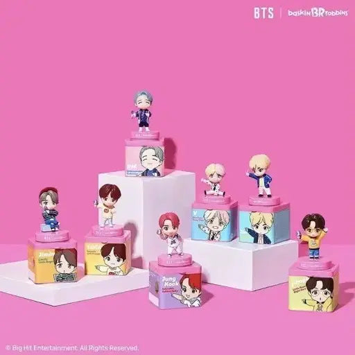 방탄소년단 배스킨라빈스 타이니탄 피규어 세트