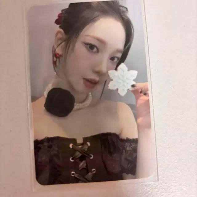 에스파 카리나 2023 핑크 크리스마스 포카 포토카드 트레카