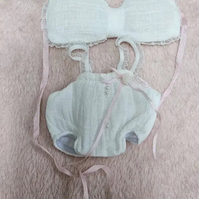 굿나잇 로즈리본 핑크 10cm 인형옷