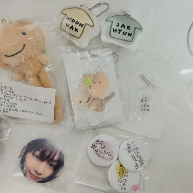 보넥도 인형 운아곰 롱감자 뭉학이 쿠션이름키링 눈사람 카라비너
