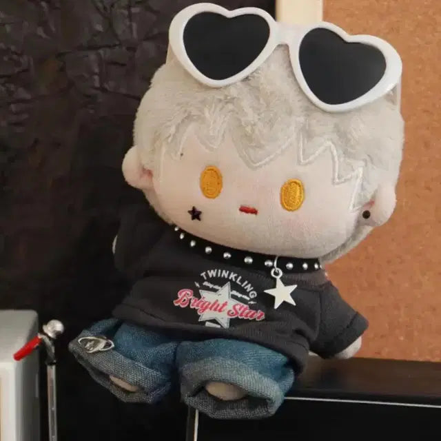 (바배)15cm인형옷 블랙데님세트