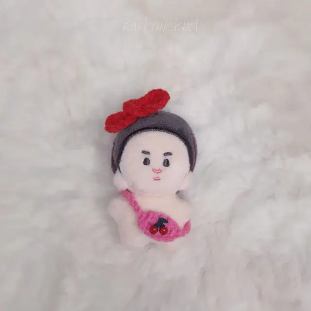5cm 인형옷 헤어리본 솜뭉치 인형 뜨개 리본 머리띠