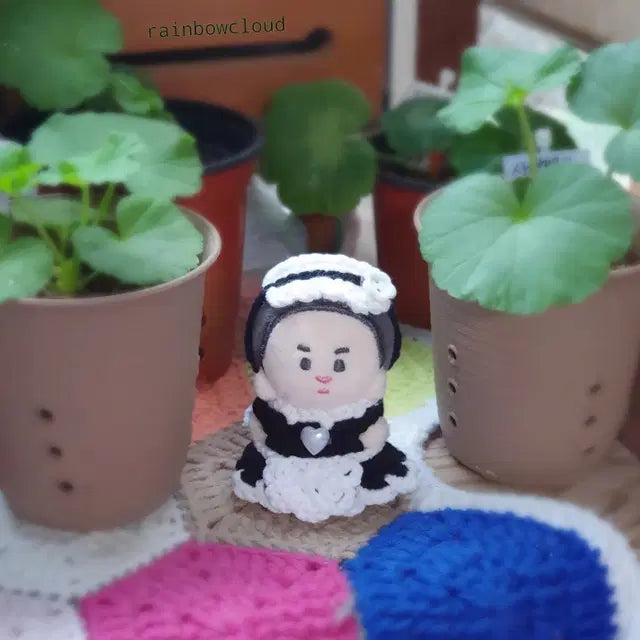 5cm 인형옷 메이드복 아이돌 솜인형 무속성 옷
