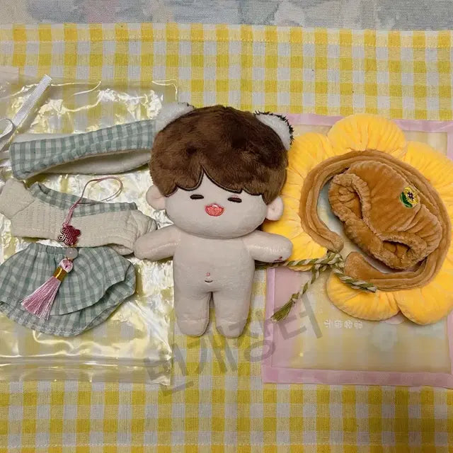 15cm 방탄 슈가 속성 솜인형 + 15cm 옷장2개
