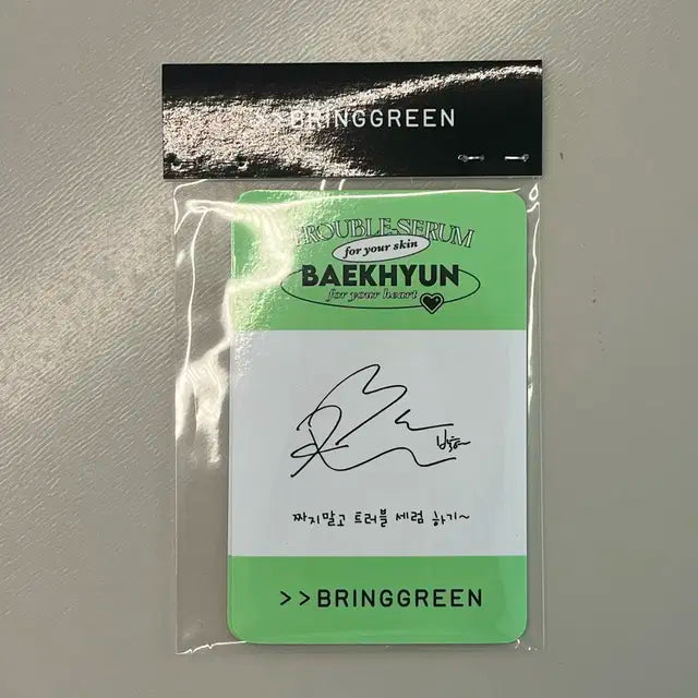 브링그린 백현 엑소 백현 포카