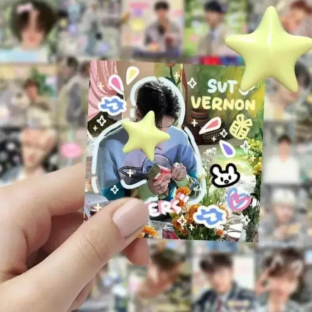 세븐틴 네모형 스티커 59장