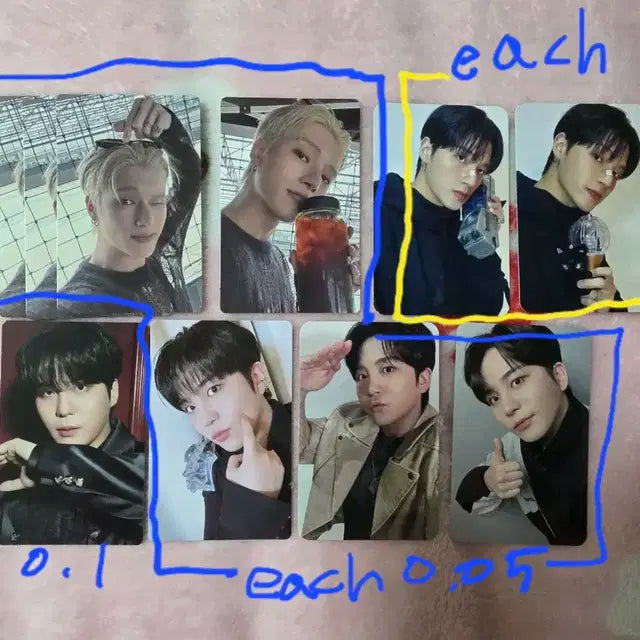 에이티즈 ateez 포카 홍중 성화 윤호 여상 산 최산 민기 우영 종호