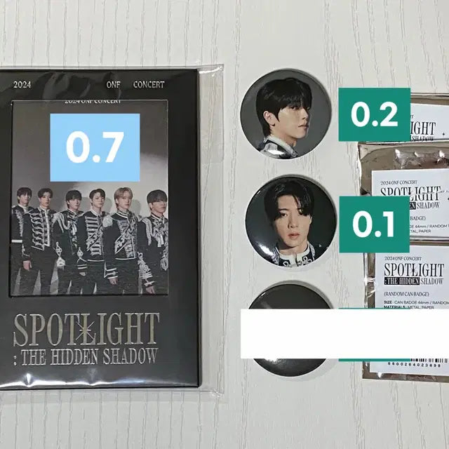 온앤오프 앙콘 굿즈 프레임 엽서세트 캔뱃지