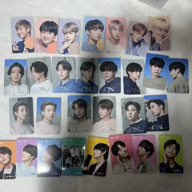 방탄 bts 희귀포카 모음 클라우드베리+휠라온+엘지 총 29장 일괄