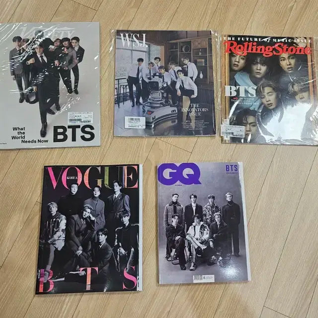 방탄소년단 bts 커버 잡지 버라이어티 롤링스톤 WSJ 지큐 보그