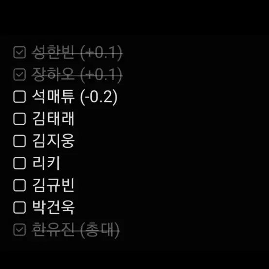 제로베이스원 렌티큘러 키링 분철