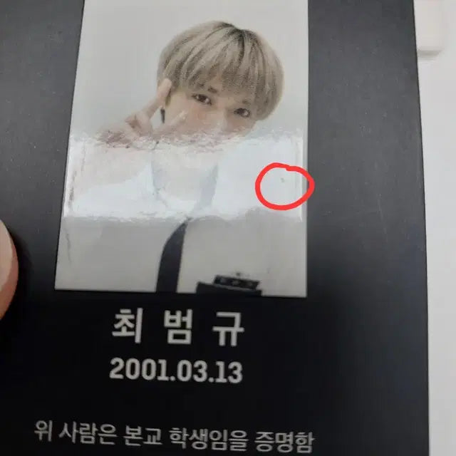 투바투 학생증 범규 밤 버전 매직