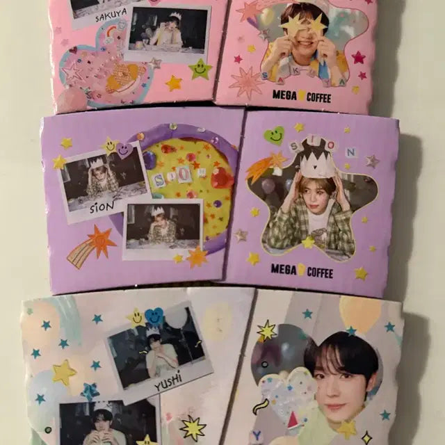 엔시티위시 NCT WISH 메가커피 시온 유우시 사쿠야 생일 컵홀더