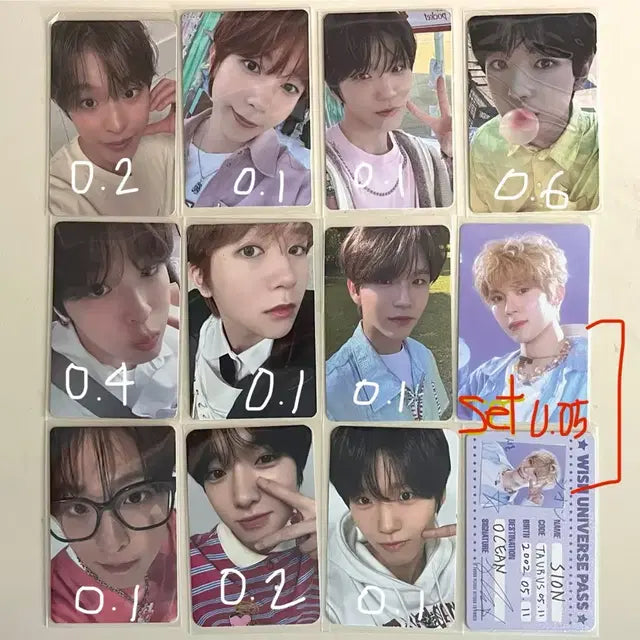 엔시티 위시 NCT wish 포카 양도 리쿠 재희 유우시 료 사쿠야 시온