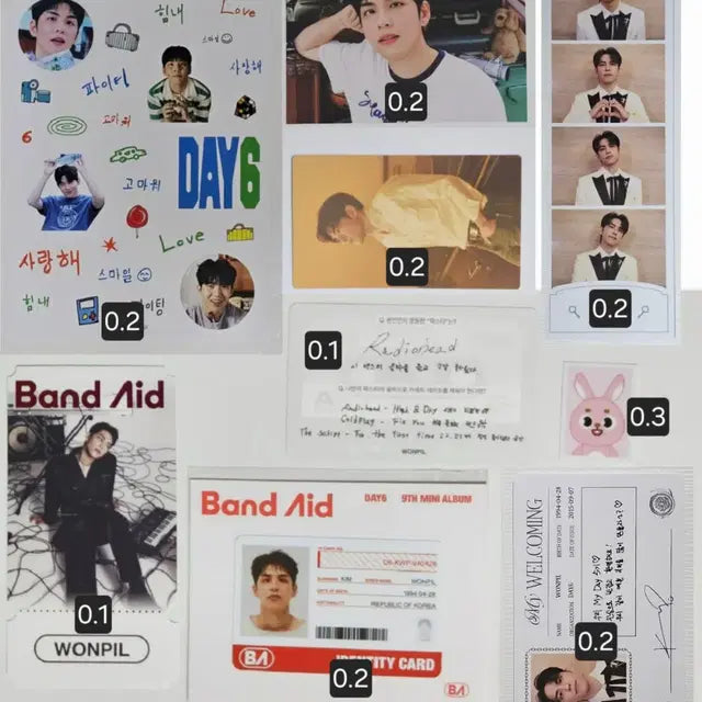 데이식스 원필 포카 MD 앨범 구성품 양도