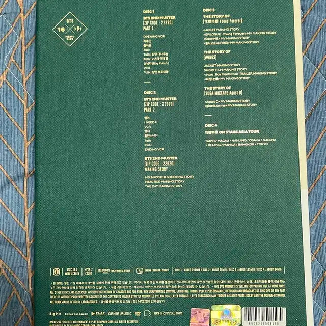 방탄소년단 메모리즈 2016 DVD, BTS Memories of 201