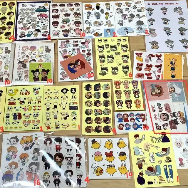 EXO 엑소 백현 세훈 디오 카이 시우민 팬아트스티커 원가 일괄양도