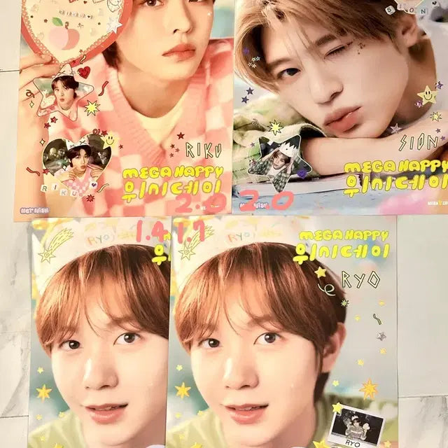 NCT WISH 리쿠 료 시온 메가커피 포스터