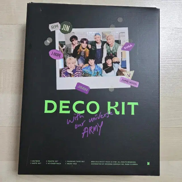 방탄 데코키트 풀셋 미사용 랜덤포카 지민