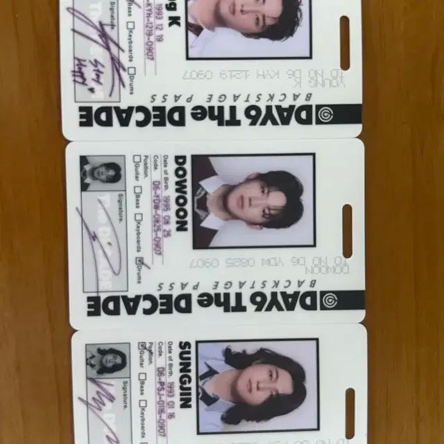 데이식스 아이디카드 성진 영케이 도운