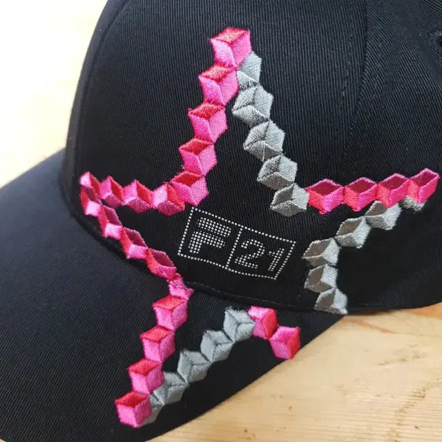 2NE1 x FILA 콜라보 한정 캡 블랙 핑크 필라