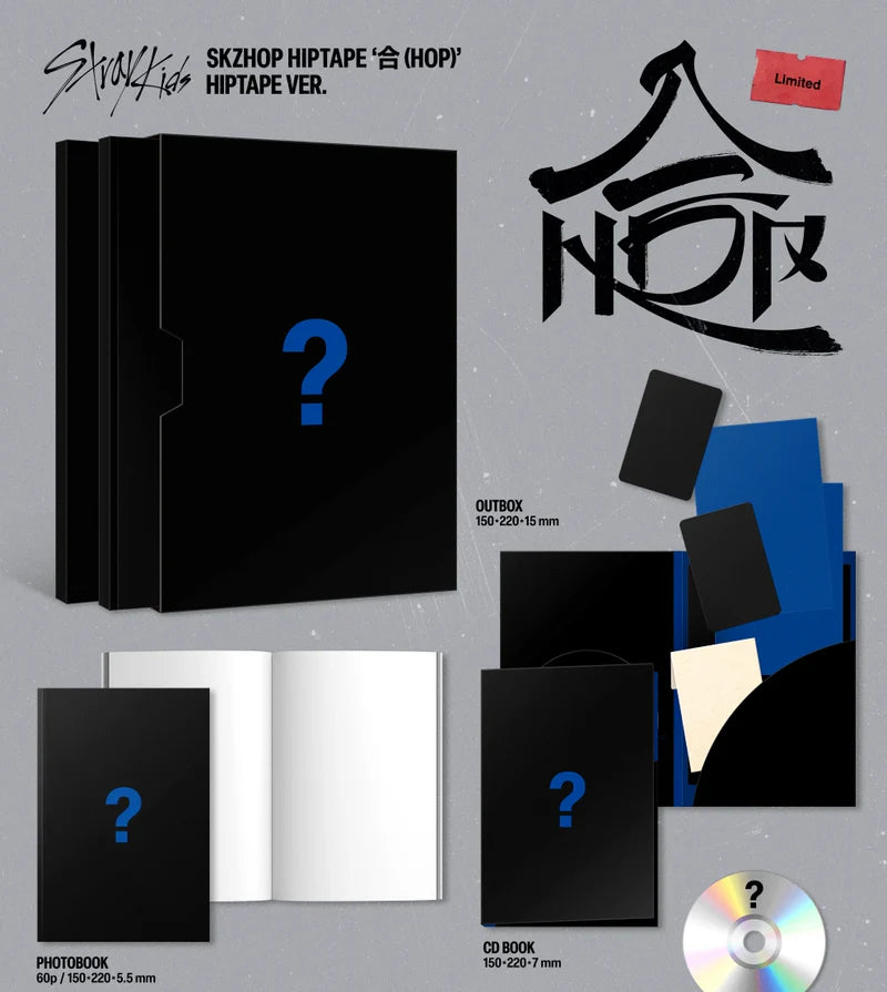STRAY KIDS - SKZHOP HIPTAPE '合(HOP)' + 「JYP Pre-Order Gift」 + Free Photocard Sorting (Optional)