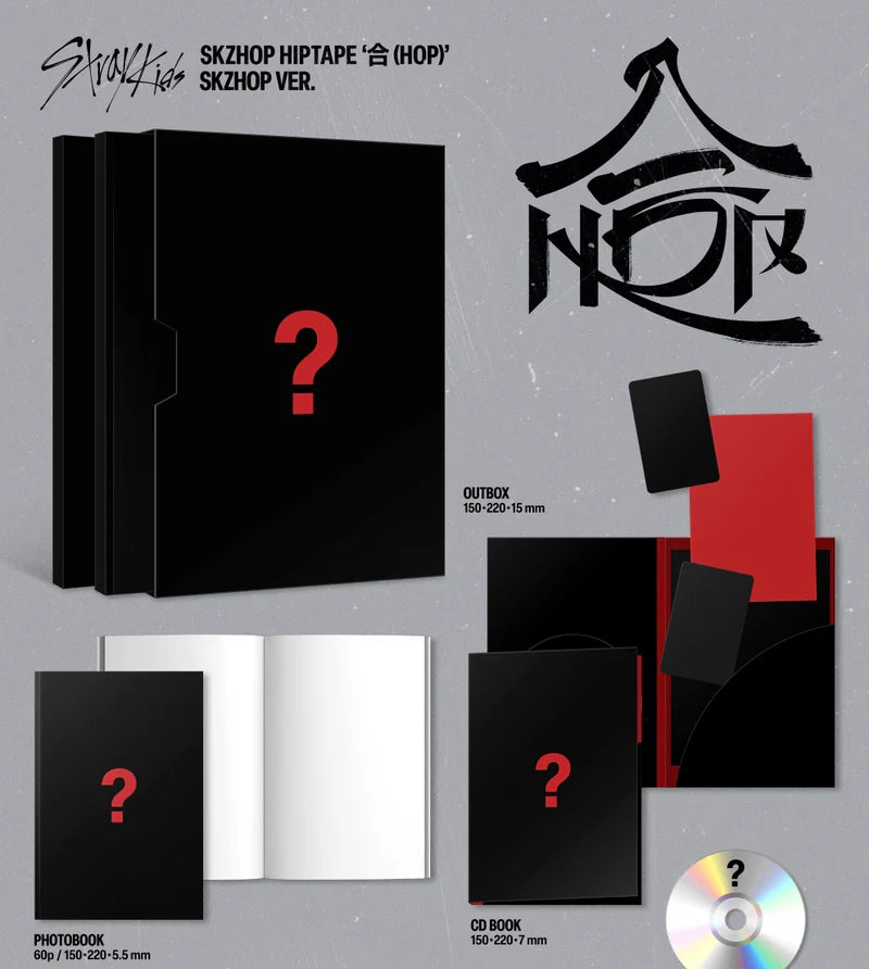 STRAY KIDS - SKZHOP HIPTAPE '合(HOP)' + 「JYP Pre-Order Gift」 + Free Photocard Sorting (Optional)