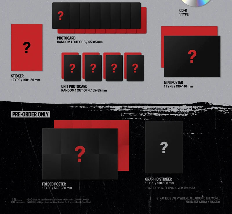STRAY KIDS - SKZHOP HIPTAPE '合(HOP)' + 「JYP Pre-Order Gift」 + Free Photocard Sorting (Optional)
