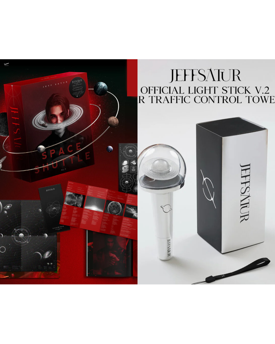 Jeff Satur - Album & Lightstick Discount Set (1st Album Space Shuttle No.8 + Official Light Stick V.2)