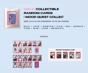 GMMTV - GIRLS COLLECTIBLE RANDOM CARDS (MOOD QUEST COLLECTION)