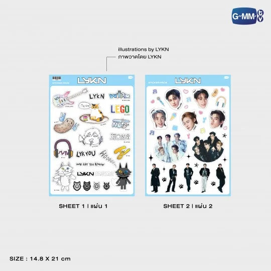 GMMTV - LYKN STICKER SET | LYKN UNLEASHED CONCERT