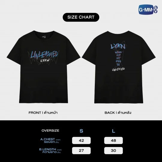 GMMTV - LYKN UNLEASHED CONCERT OFFICIAL T-SHIRT
