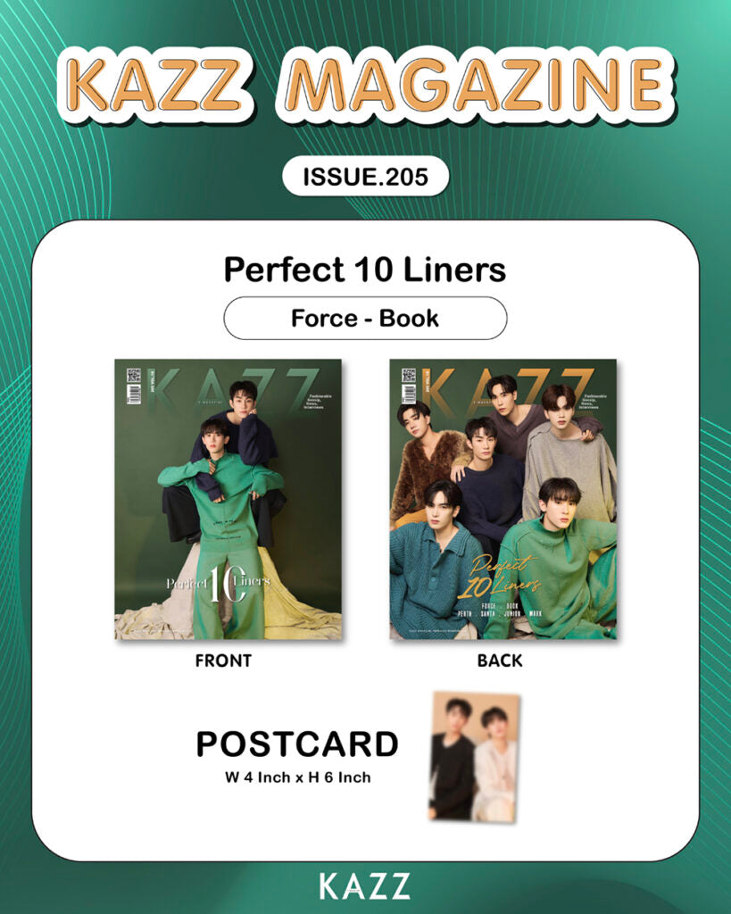[PRE-ORDER] KAZZ Magazine No.205 Perfect 10 Liners – Force Book + FREE Postcard Gift