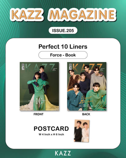 [PRE-ORDER] KAZZ Magazine No.205 Perfect 10 Liners – Force Book + FREE Postcard Gift