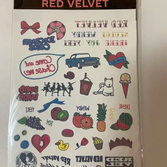 레드벨벳 공식 타투 스티커