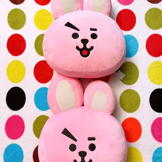 방탄소년단 BT21 쿠키 30cm 얼굴, 스마일 쿠션 일괄 (+더스트백)