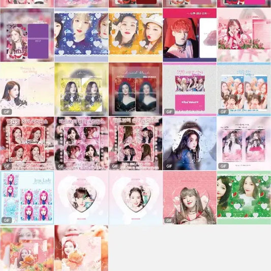 레드벨벳 굿즈 대량양도 포카 판스 핀버튼 거울 엽서