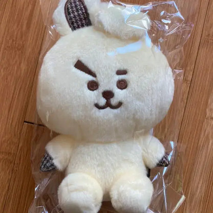 BT21 쿠키 글랜 체크 시팅 인형