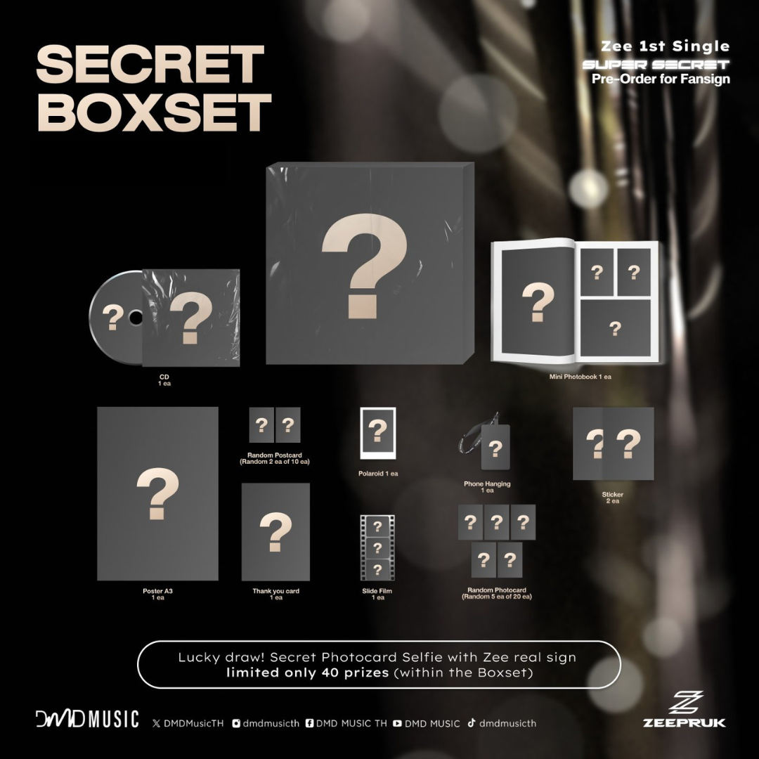 PRE-ORDER] ZeePruk - 1st Single “Super Secret” BOX SET +