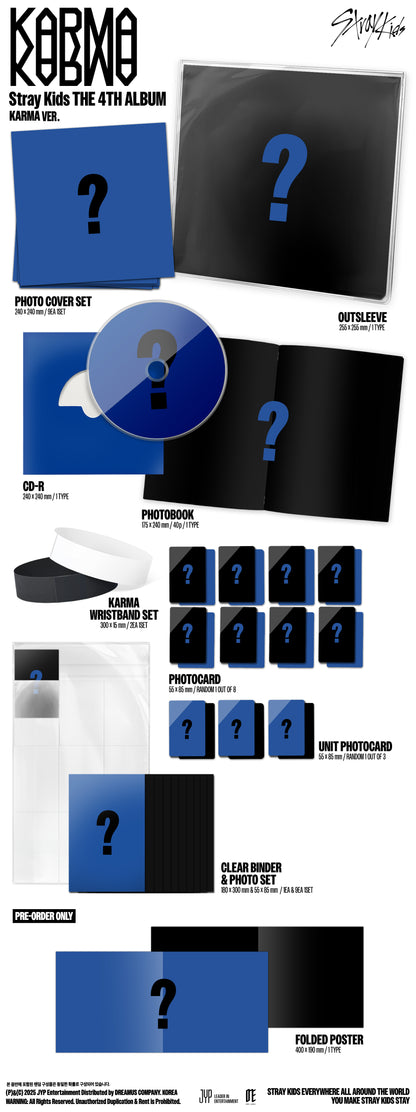 [PRE-ORDER] STRAY KIDS - 4th Full Album "KARMA" Limited Edition [KARMA Ver.] + Pre-Order Benefit (Choose POB)