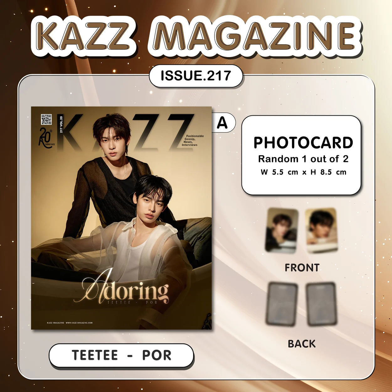 【PRE-ORDER】 KAZZ - KAZZ 217 ADORING - TEETEE POR (COVER A)