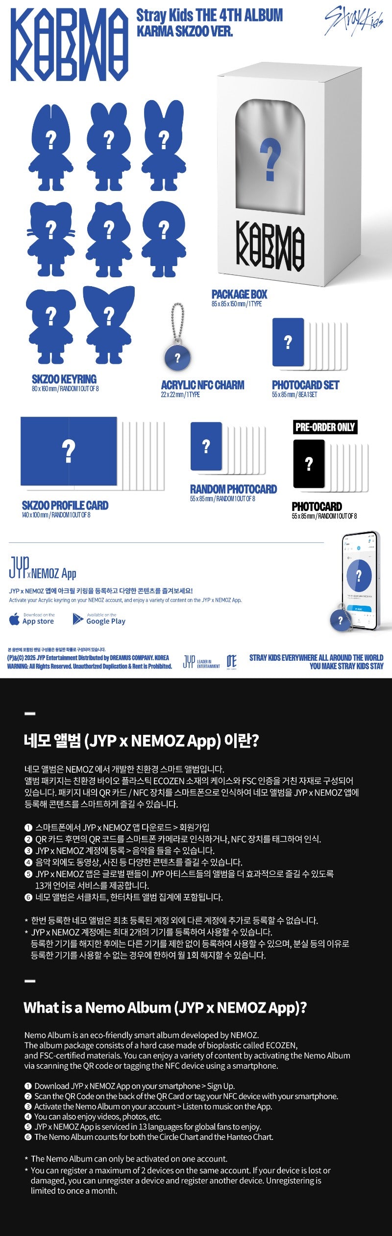 [PRE-ORDER] STRAY KIDS - 4th Full Album "KARMA" [SKZOO Ver.] + Pre-Order Benefit (Choose POB)