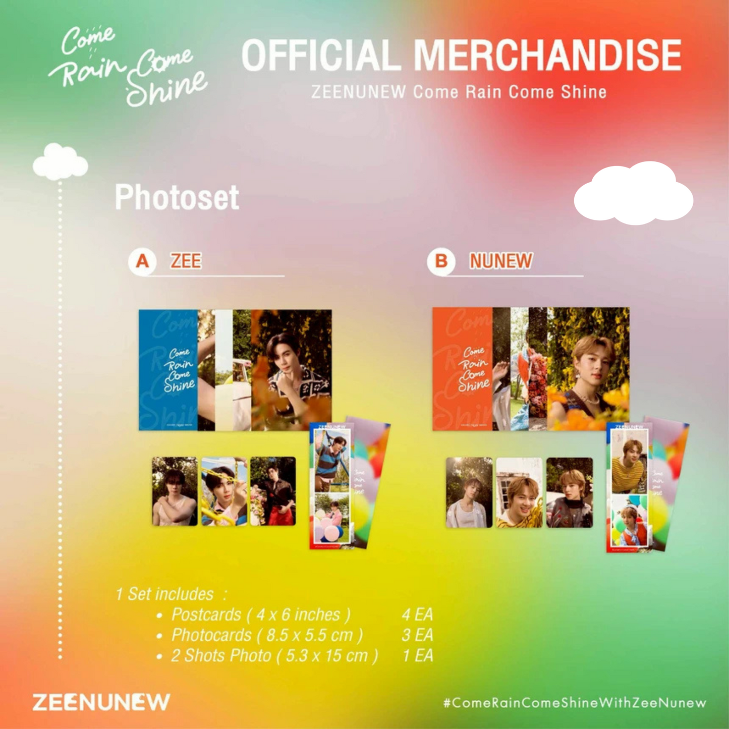 [PRE-ORDER] ZEENUNEW -  COME RAIN COME SHINE OFFICIAL MERCHANDISE
