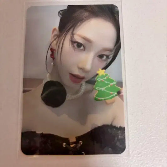 에스파 카리나 핑크 크리스마스 2023 포카 포토카드 트레카