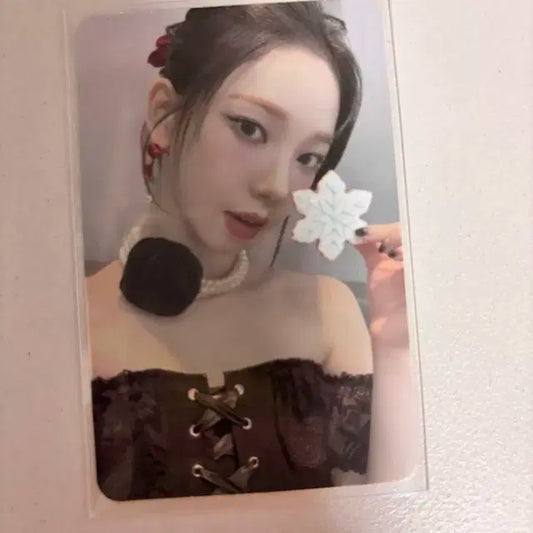 에스파 카리나 2023 핑크 크리스마스 포카 포토카드 트레카
