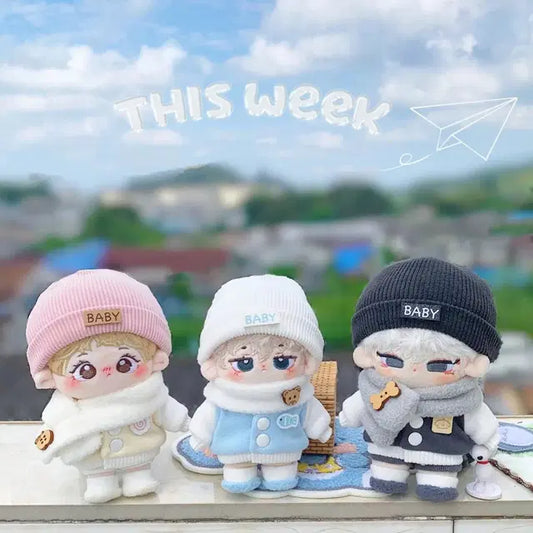 야옹캣 겨울 비니 야구복 야구점퍼 핑크 블루 블랙 일괄 인형옷 10cm