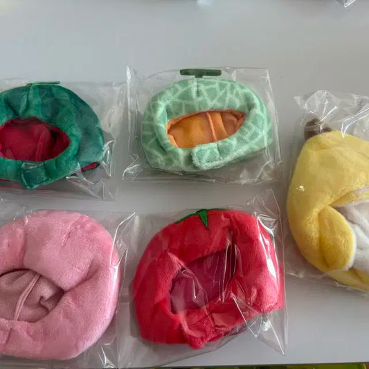 10cm 솜인형 과일모자 복숭아 수박 메론 토마토 바나나