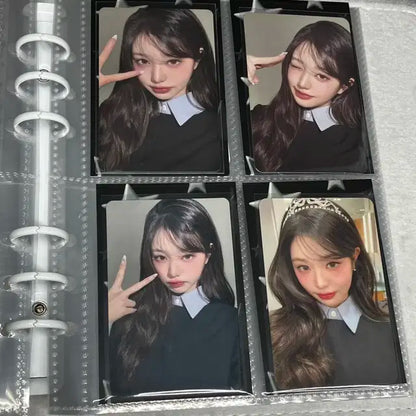 [양면/신상] 무채색 별 블랙 바인더대지