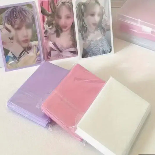 (50개입) 컬러슬리브 흰색 포장계 용품 포장용품 포카 판매합니다