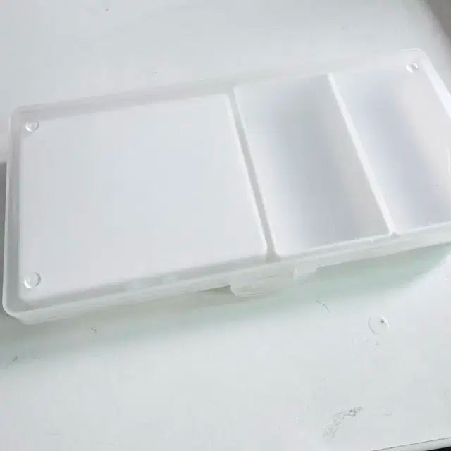 다이소 3칸 분리 화이트 보관함 포카 덕질